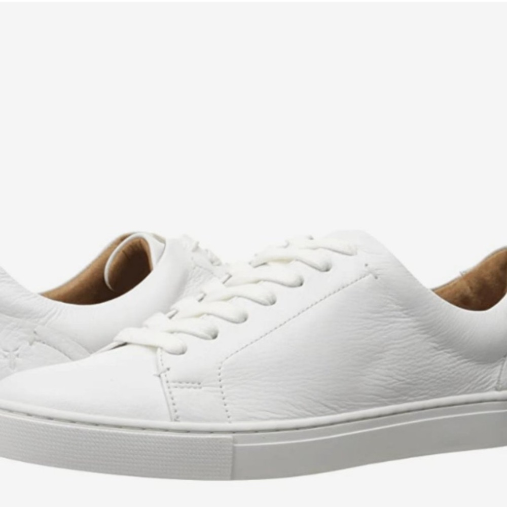 Frye Ivy Low Lace White Leather Sneakers